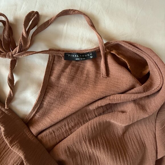 Final Touch Rust Romper - Picture 3 of 5